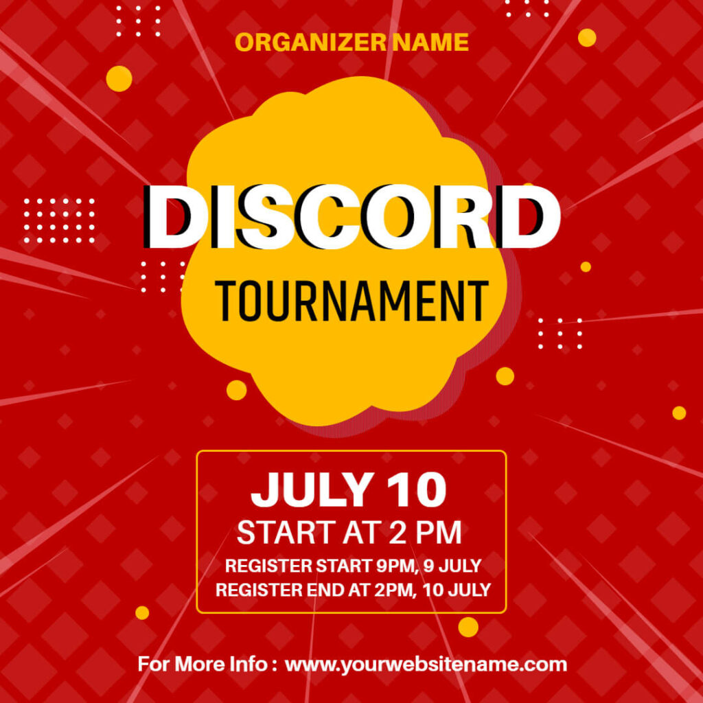 Abstract Discord Tournament Instagram Layout Template