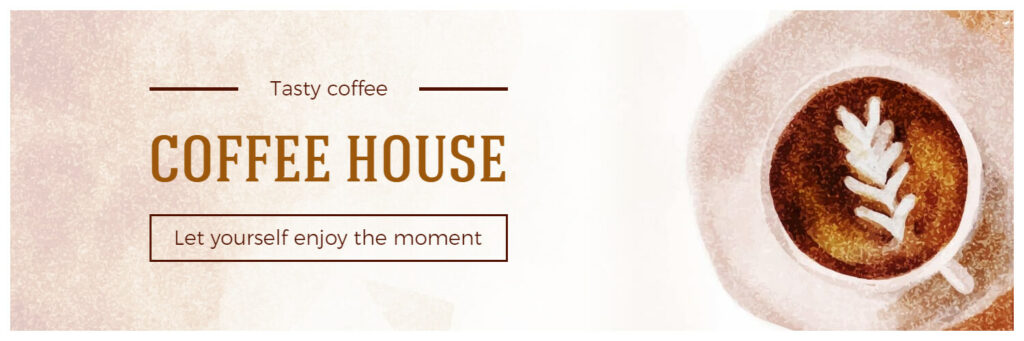 Editable Coffee House Twitter Header Image