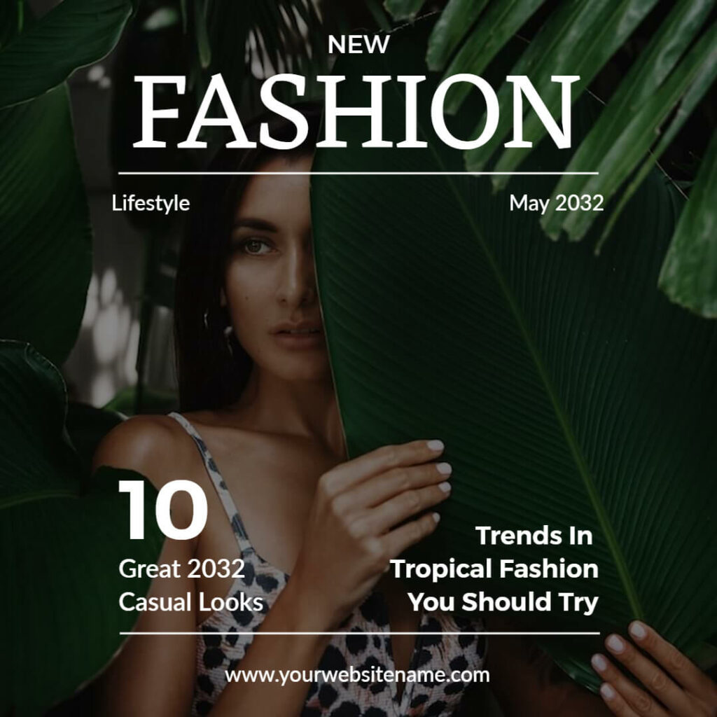 Fashion Magazine Cover Instagram Layout Template