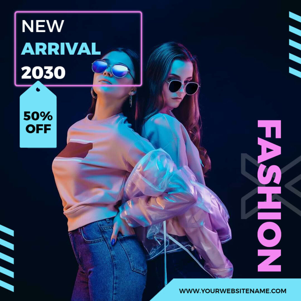 Fashion Neon Instagram Layout Template