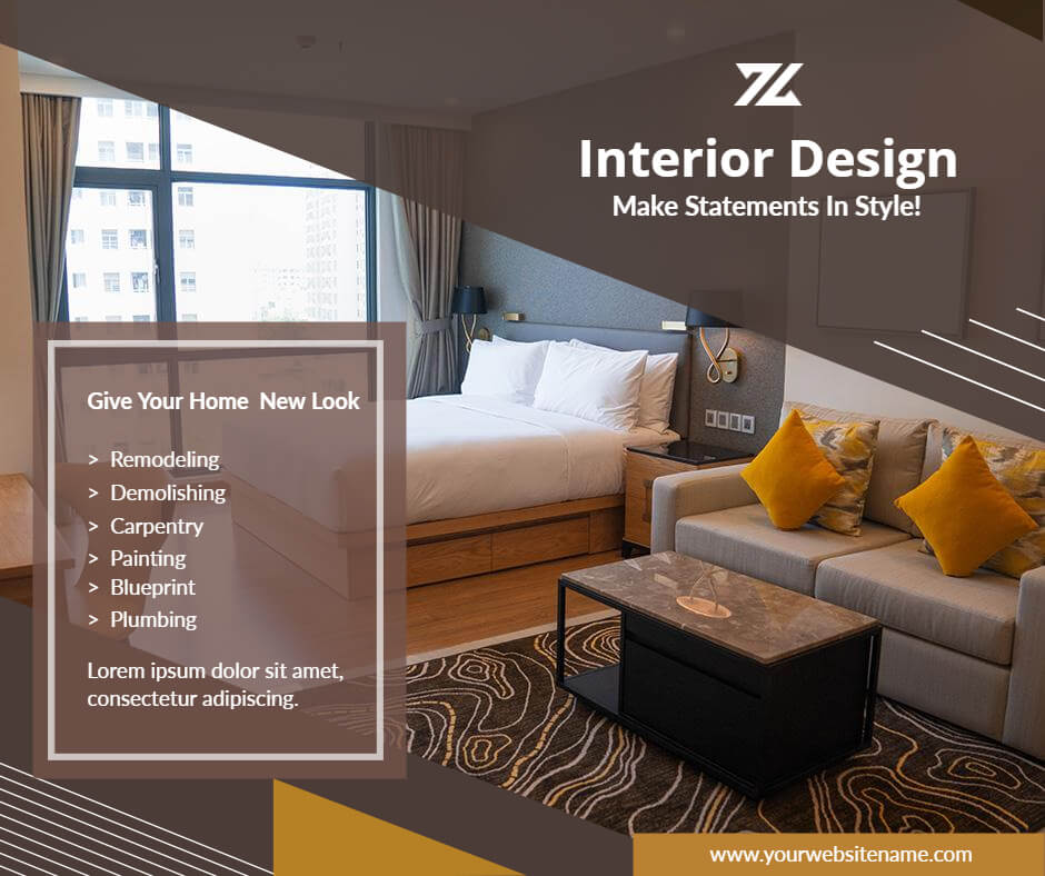 Editable Interior Design Facebook Post