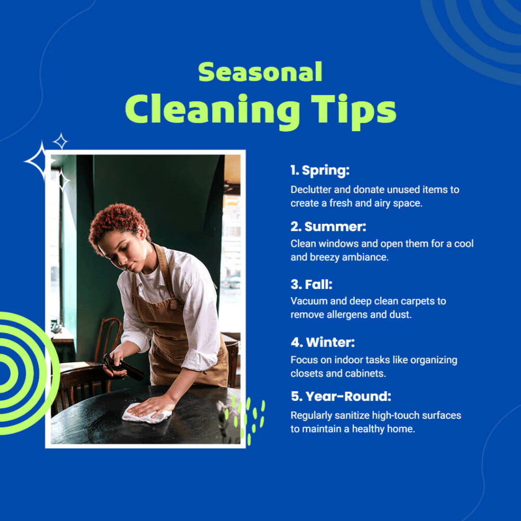 seasonal cleaning tips cleaning services Instagram picture template