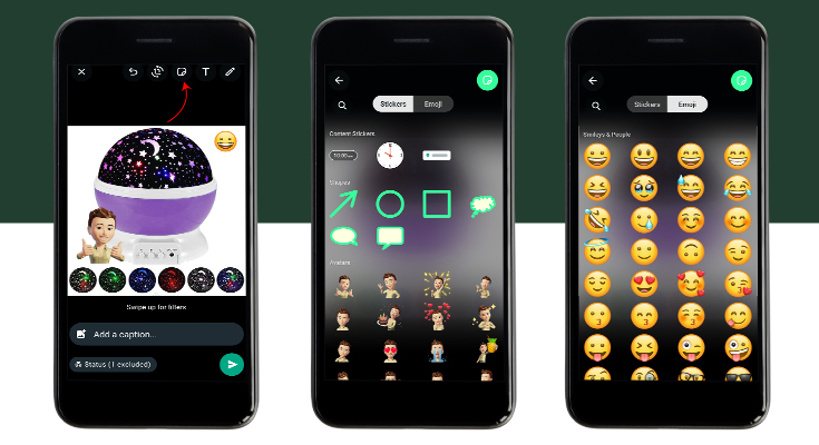 How to Add Emojis and Stickers on WhatsApp Status