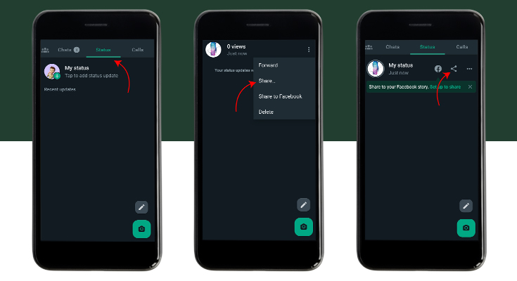 How to Share Your WhatsApp Status Update to Other Apps