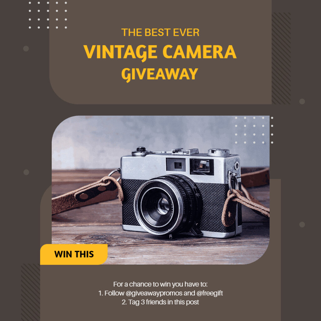 Camera Instagram Giveaway Template