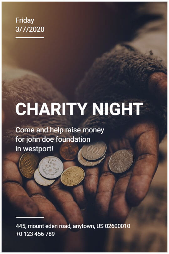 Charity Night Tumblr Post Template
