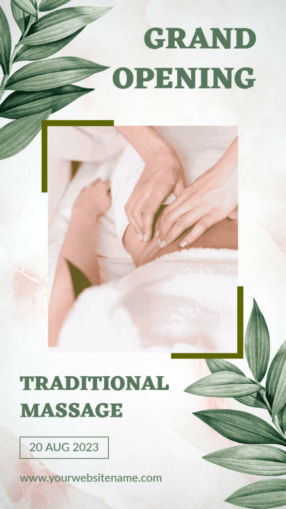 Traditional Massage Instagram Story Template
