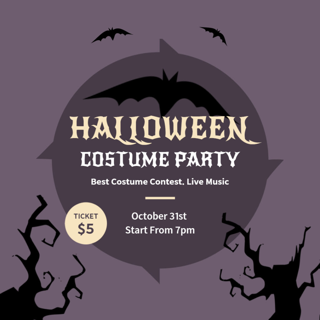 Halloween Costume Party Instagram Post Template