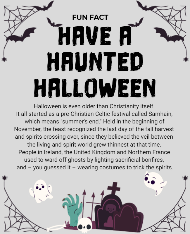 Halloween Facts Poster Template