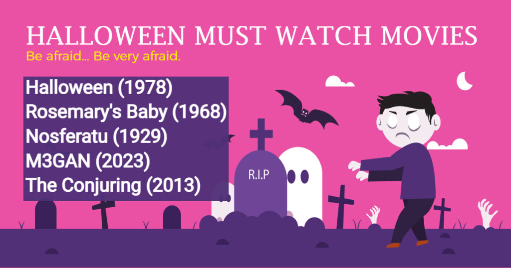 Halloween Horror Movie List Facebook Post Template