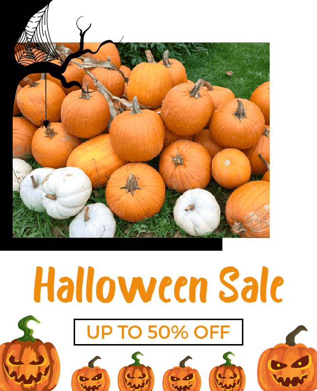Halloween Pumpkin Sale Poster Template