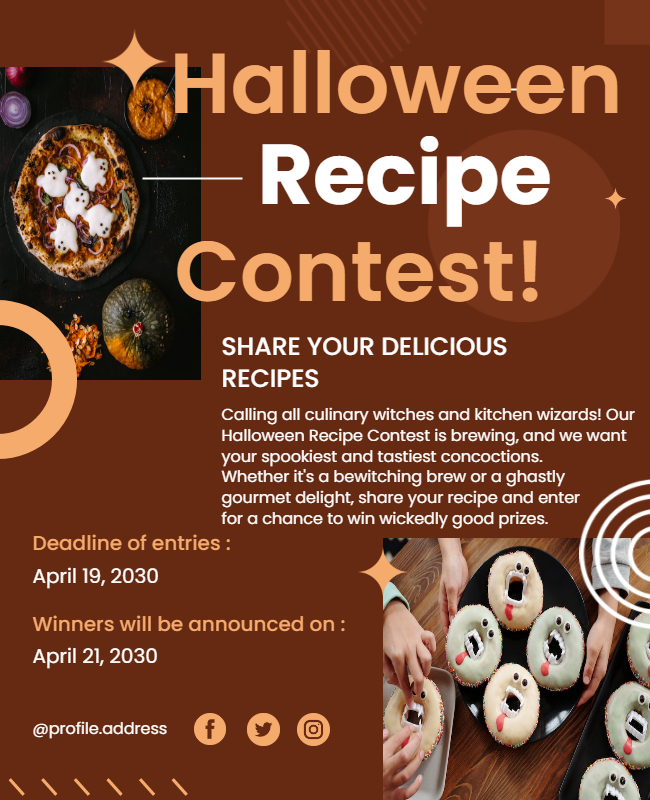 Halloween Recipe Contest Social Media Post Template