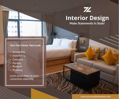 Interior Facebook Social Media Post Template