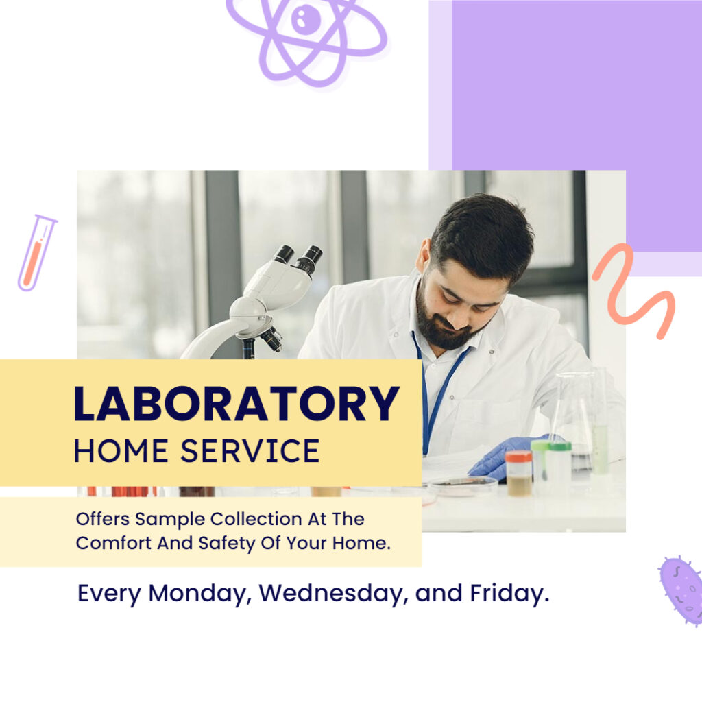 Laboratory Home Service Instagram Post Template