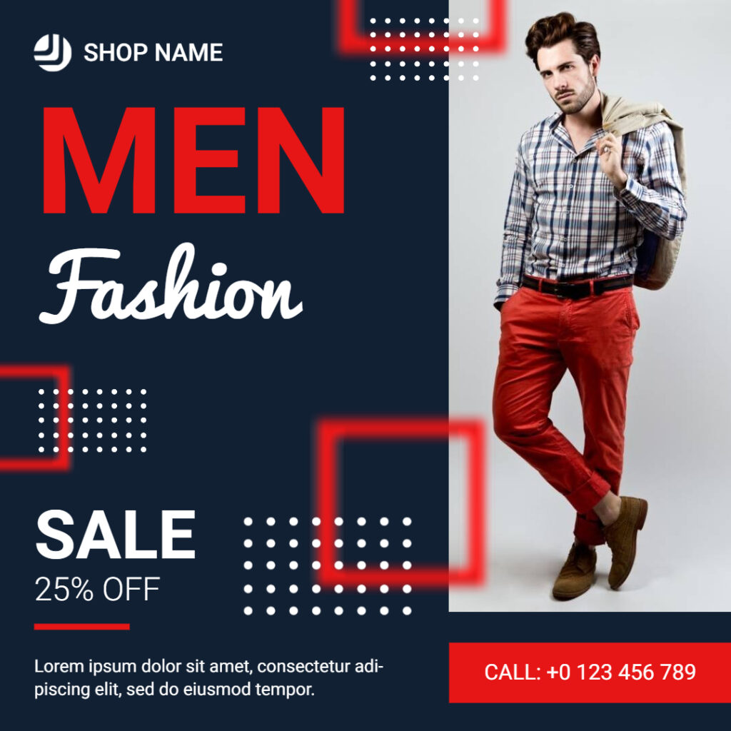Men's Fashion Sale Instagram ad Templates