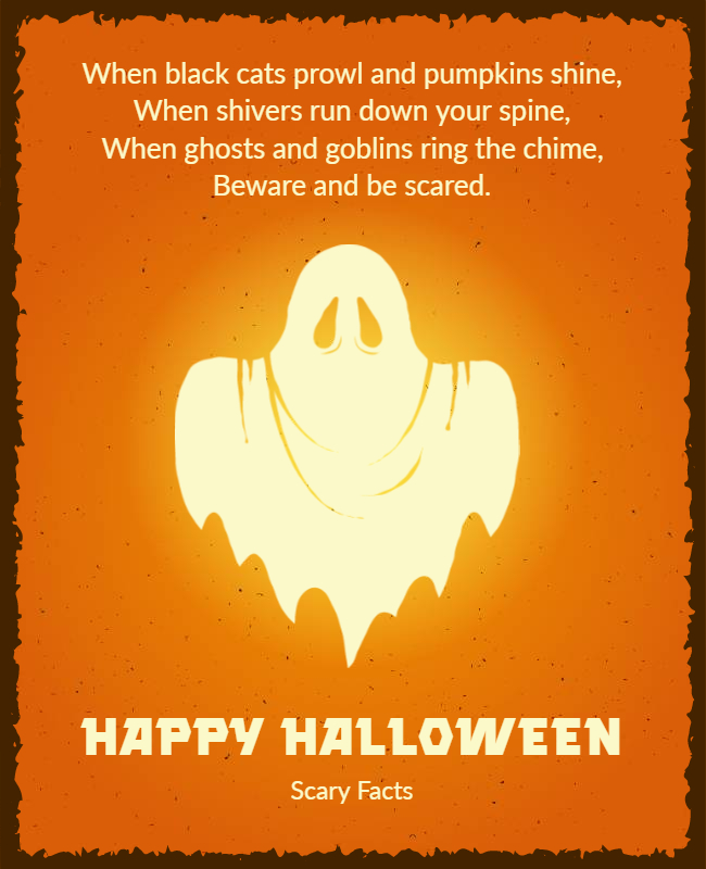 Fun and Spooky Halloween Facts Poster Template