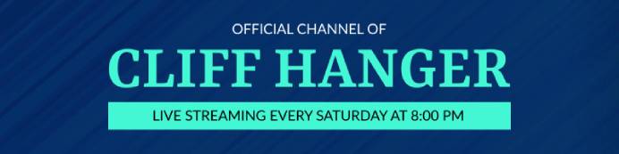 Blue Live Streaming Twitch Banner Template