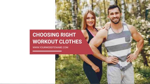 Workout and Fitness Clothes YouTube Banner Template