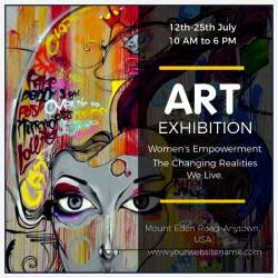 Art Exhibition Pinterest Social Media Post Template