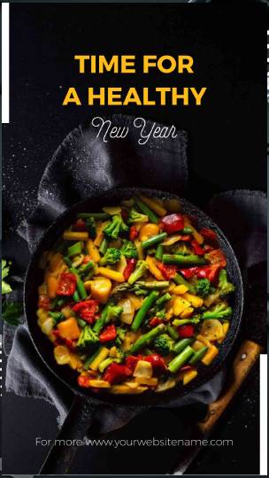 New Year Food Showcase WhatsApp Social Media Post Template