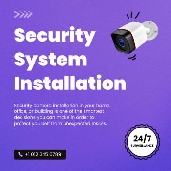 Security System Instagram Social Media Post Template