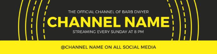 Bright Yellow Twitch Banner Template