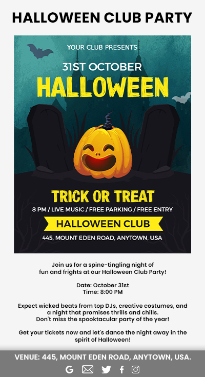 Halloween Trick-or-Treat Email Promotion