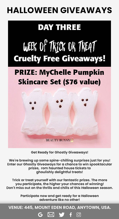 Halloween Ghostly Giveaways Email Campaign