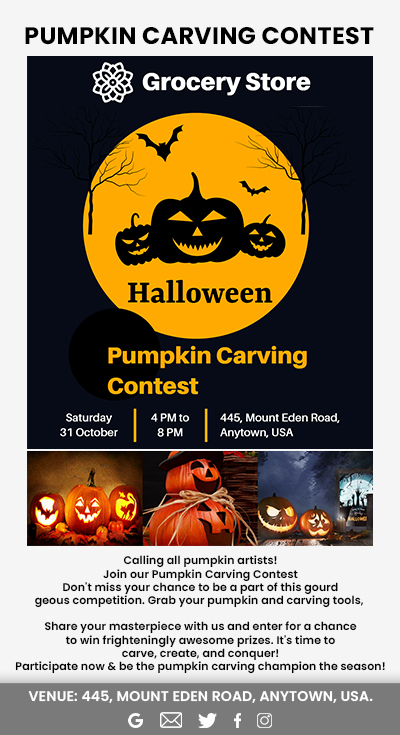 Halloween Pumpkin Carving Contest Email Marketing