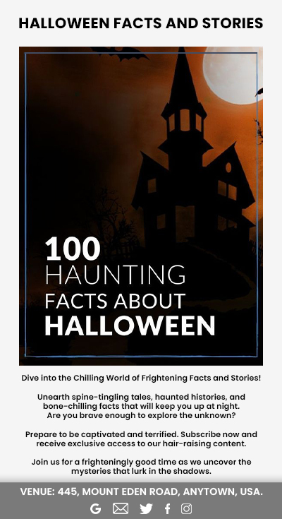 Halloween Stories and Facts Email Campaign