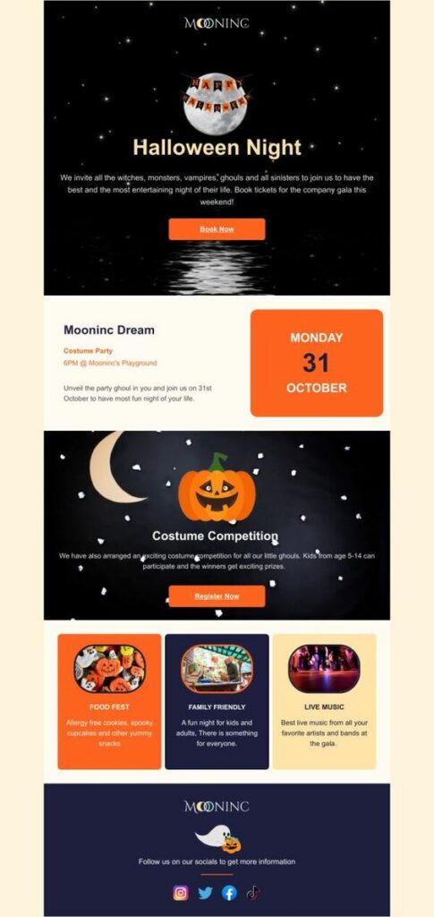 Halloween Costume Contest Email Promotion 