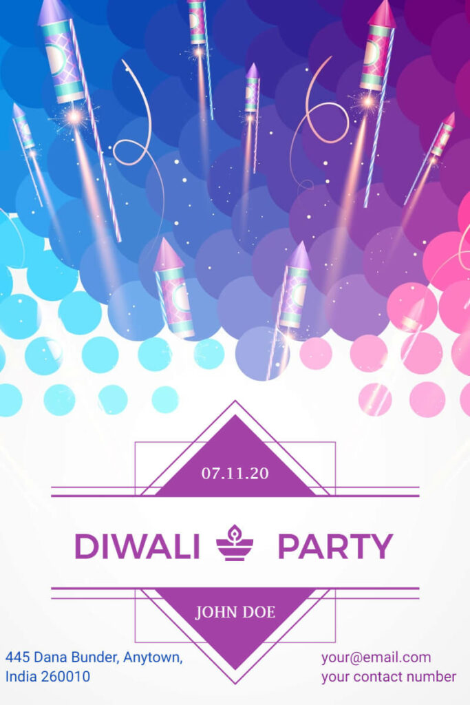 Creative Diwali Party Invite Template