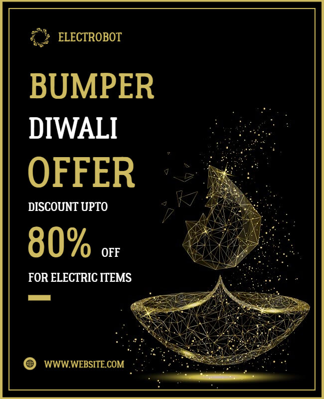 Diwali Discounts Invitation Template