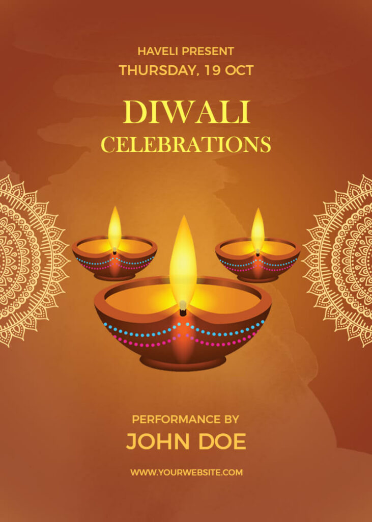 Diwali Family Party Invite Template