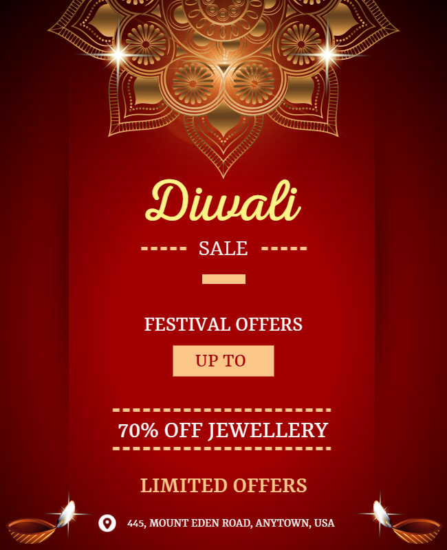 Diwali Festival Offer Invitation Template