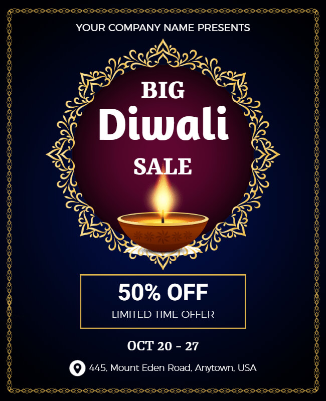 Diwali Limited Time Offer Invitation Template