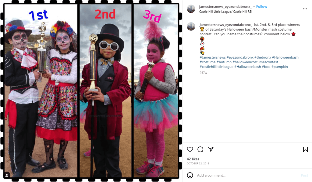 Halloween Costume Contest Social Media Post