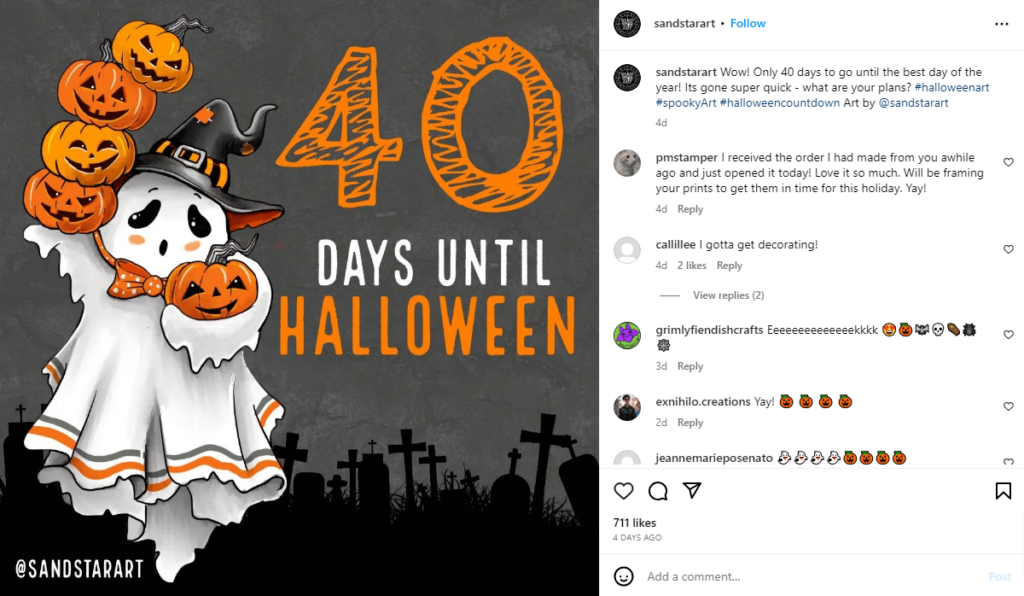Halloween Countdown Social Media Post