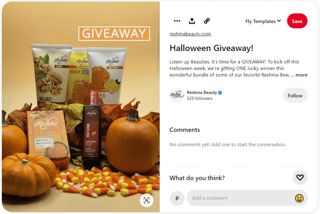 Halloween Giveaway Social Media Post