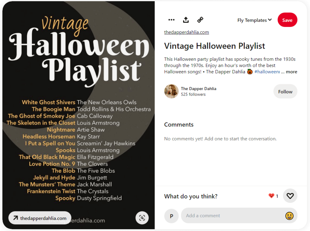 Halloween Playlist Social Media Post