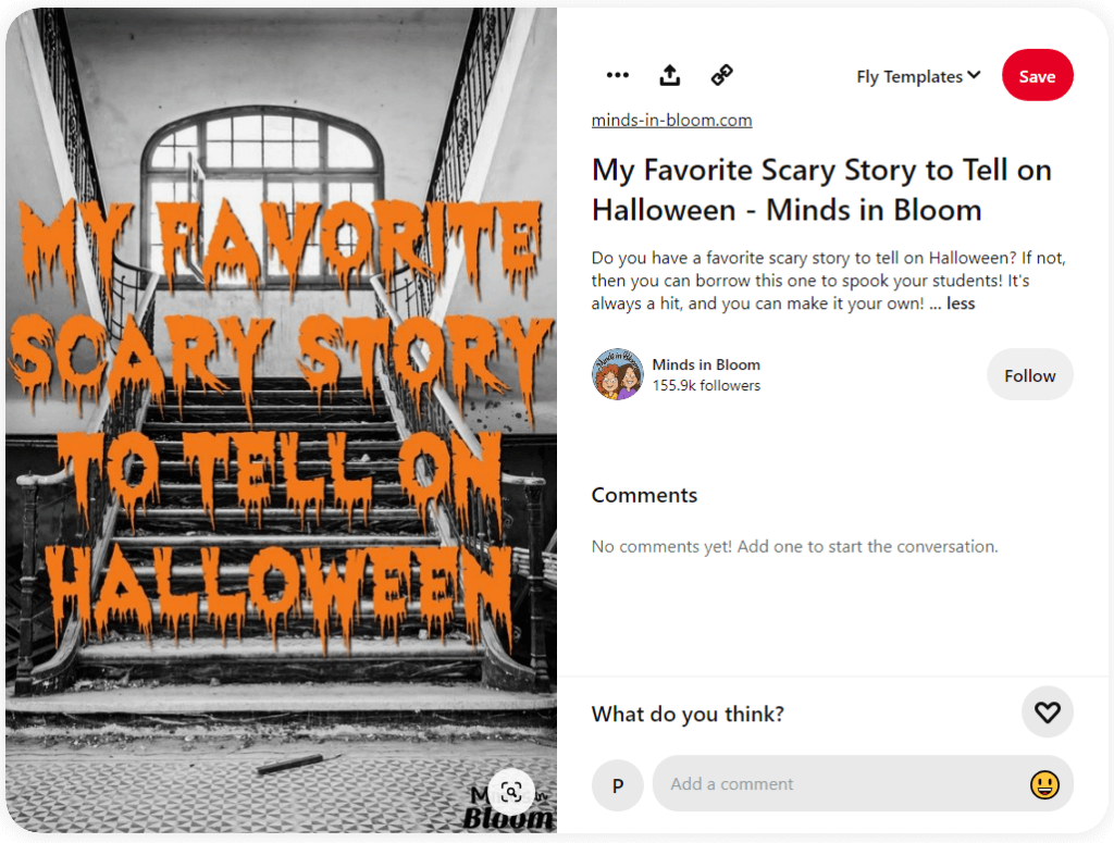 Halloween Scary Story Social Media Post
