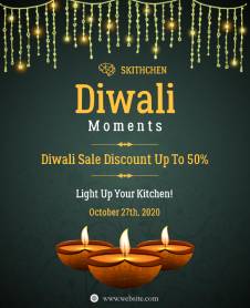 Light String Moments Happy Diwali Template