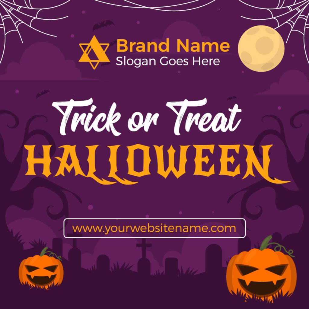 Halloween Trick OR treat Instagram Post Template