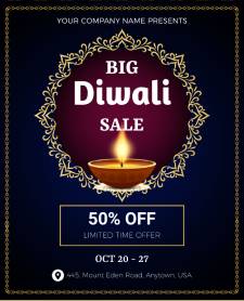 Big Sale Happy Diwali Template
