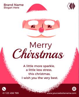 Wishing Quote Christmas Poster Template