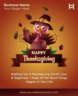 Wishing Thanksgiving Poster Template
