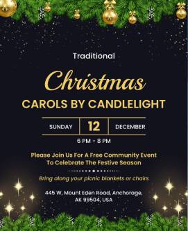 Candlelight Event Christmas Poster Template