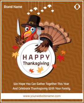Happy Wishing Thanksgiving Poster Template