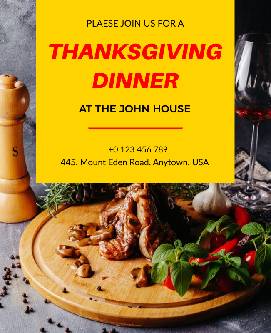 Dinner Thanksgiving Poster Template