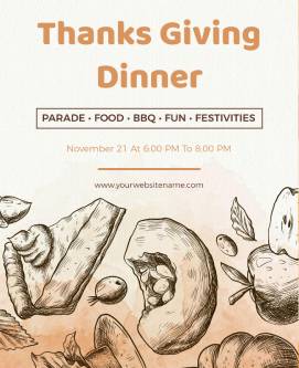 Dinner Thanksgiving Poster Template